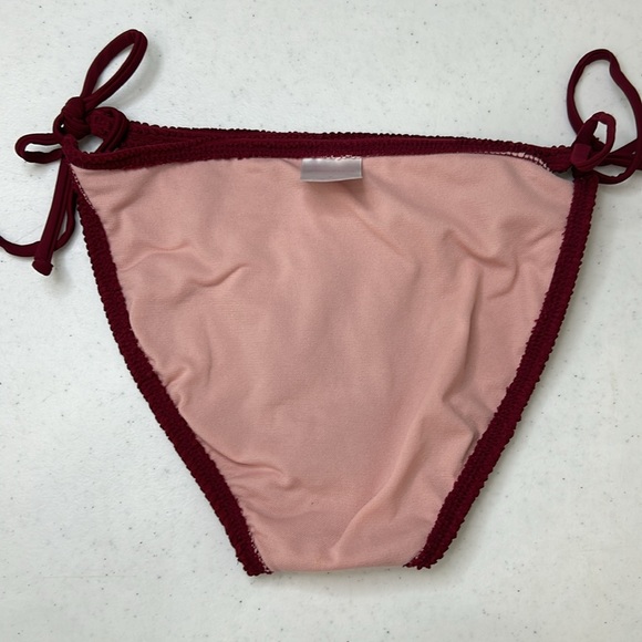 XHILARATION Small Maroon Bikini with crisscross back tie sides - Picture 13 of 16